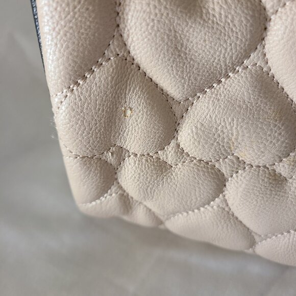 Betsy Johnson Quilted Heart Design Weekender Clutch Purse - Picture 3 of 12